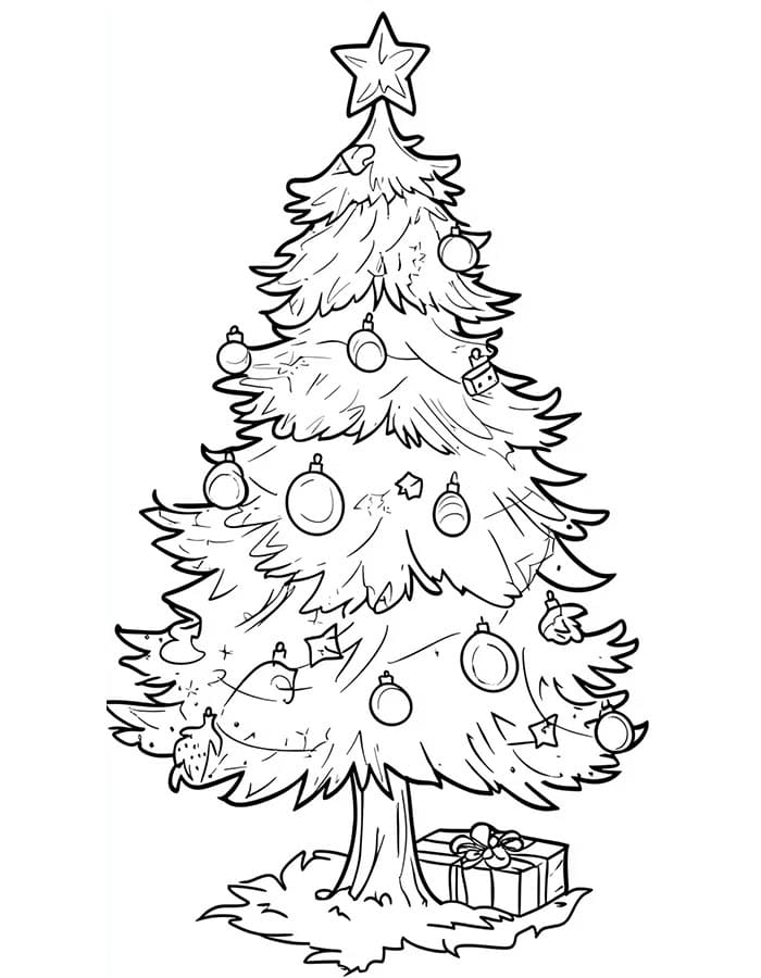 Disegno Albero di Natale da colorare
