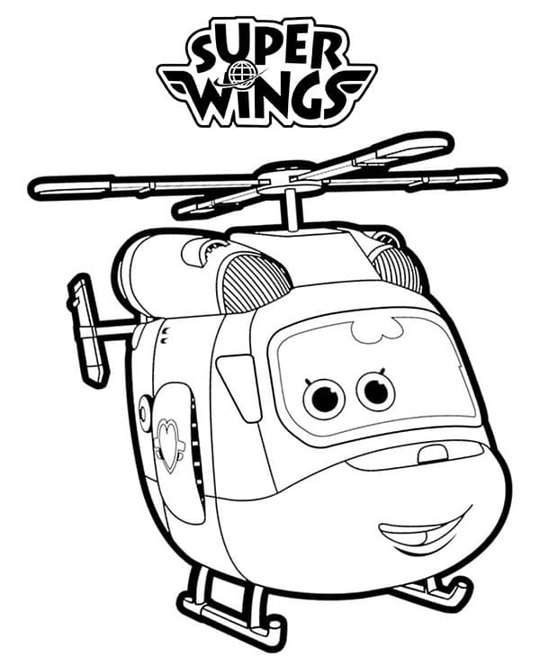 Dizzy nella serie Super Wings da colorare