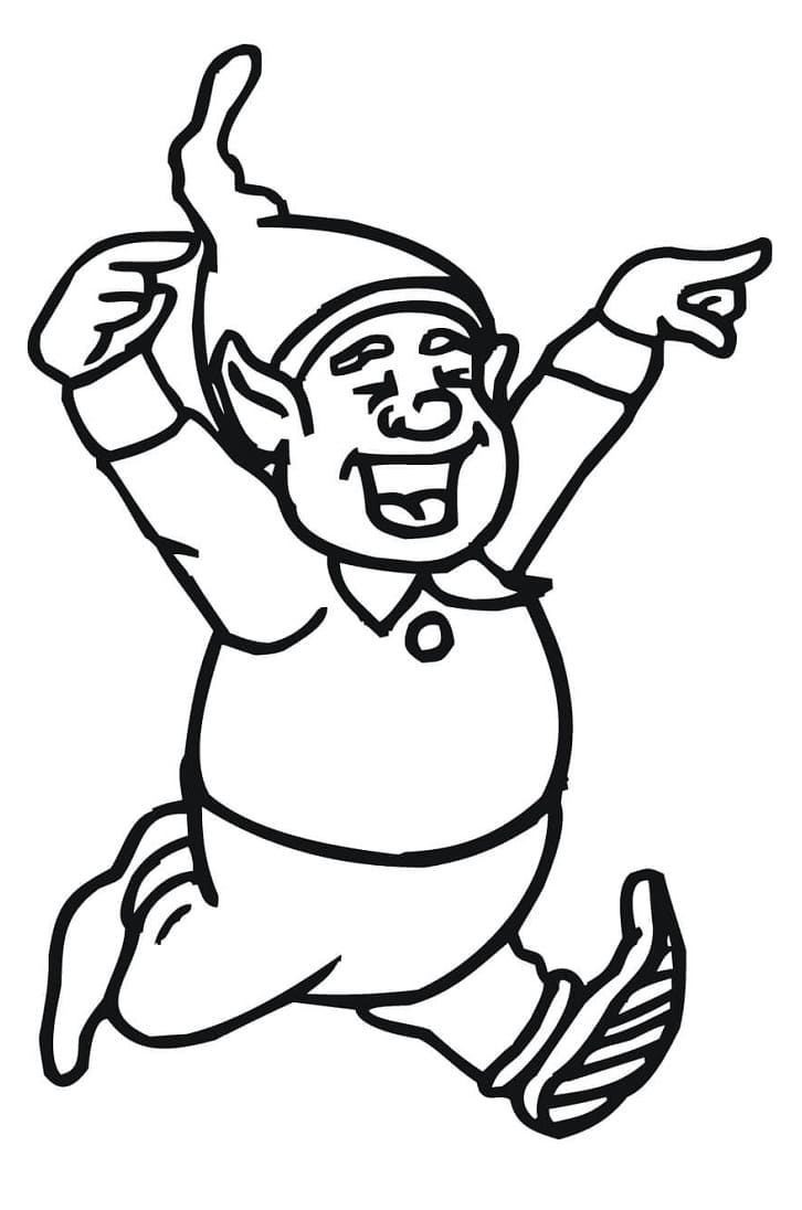 Elfo di Natale Omaggio da colorare