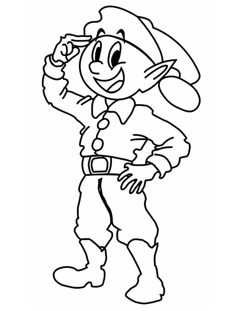 Elfo di Natale da Stampare da colorare