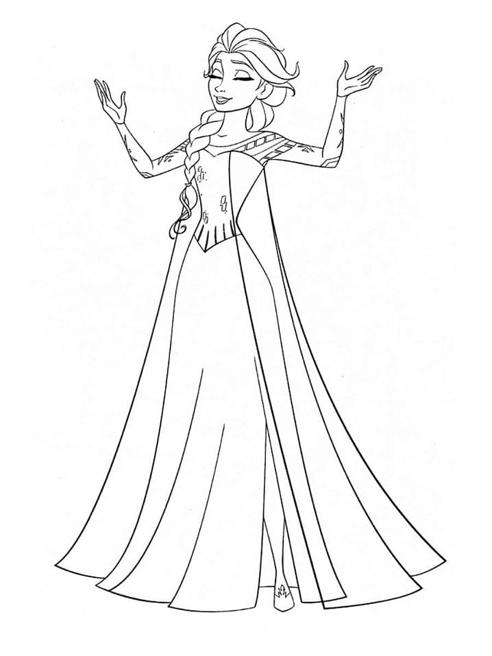 Elsa Felice da colorare