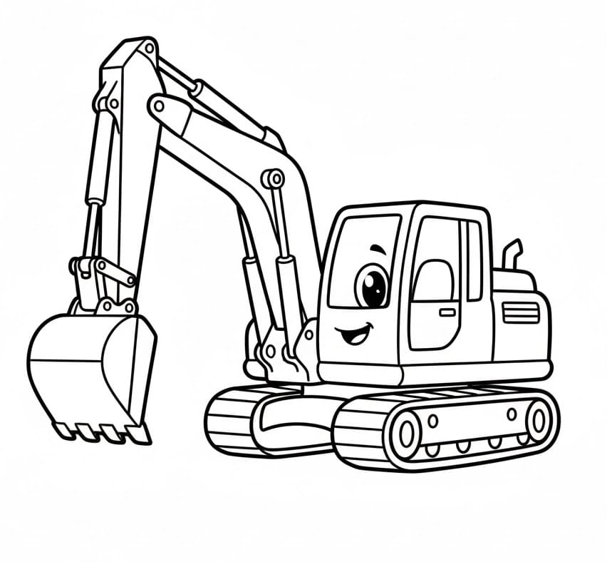 Escavatore Tenerissimo da colorare
