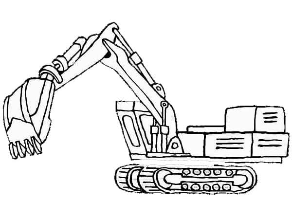 Escavatore da Costruzione da colorare