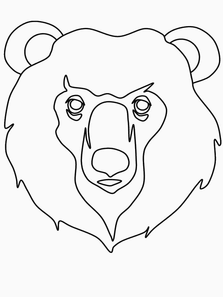 Faccia di Orso da colorare