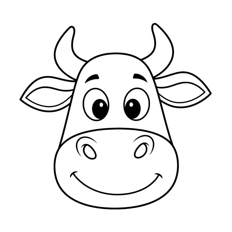 Faccia di mucca da colorare