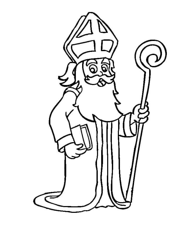 Figura di San Nicola da colorare