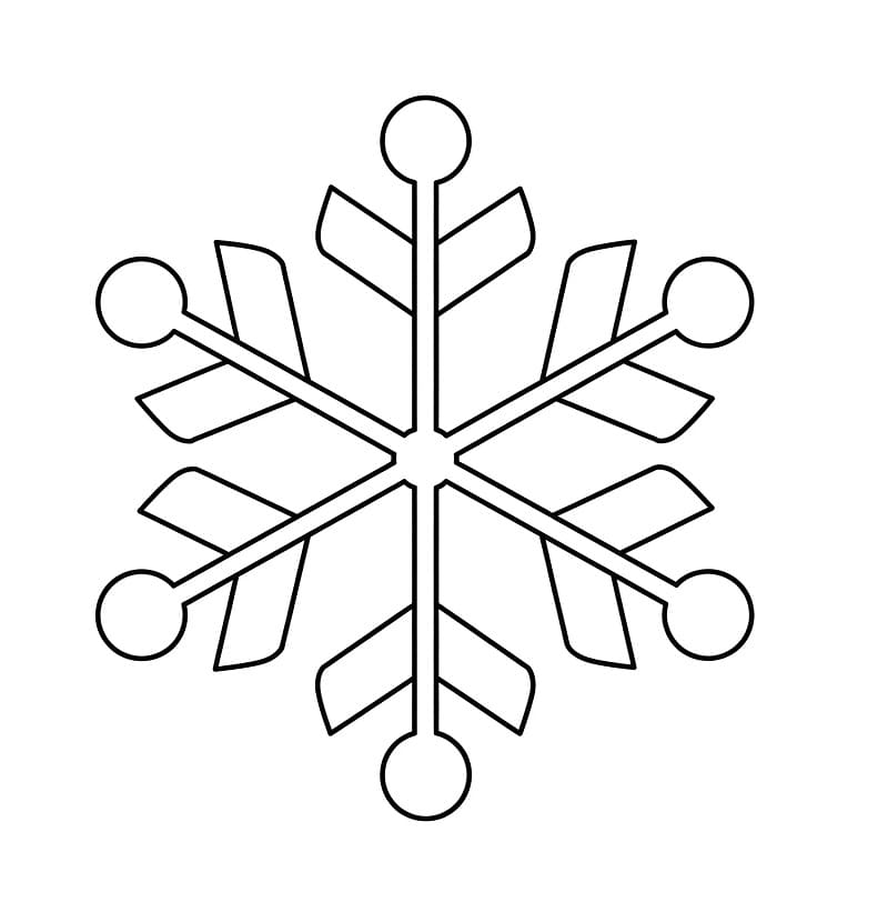 Fiocco di neve facile da colorare