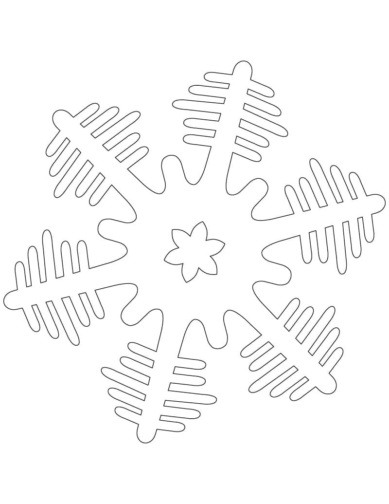 Fiocco di neve gratuito per adulti da colorare