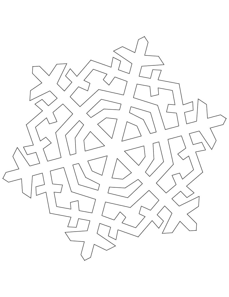 Fiocco di neve per adulti da colorare