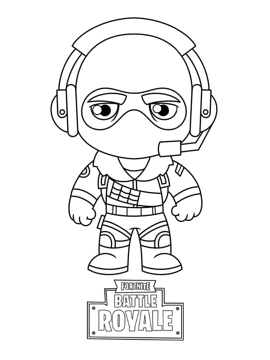 Fortnite Chibi Raptor da colorare