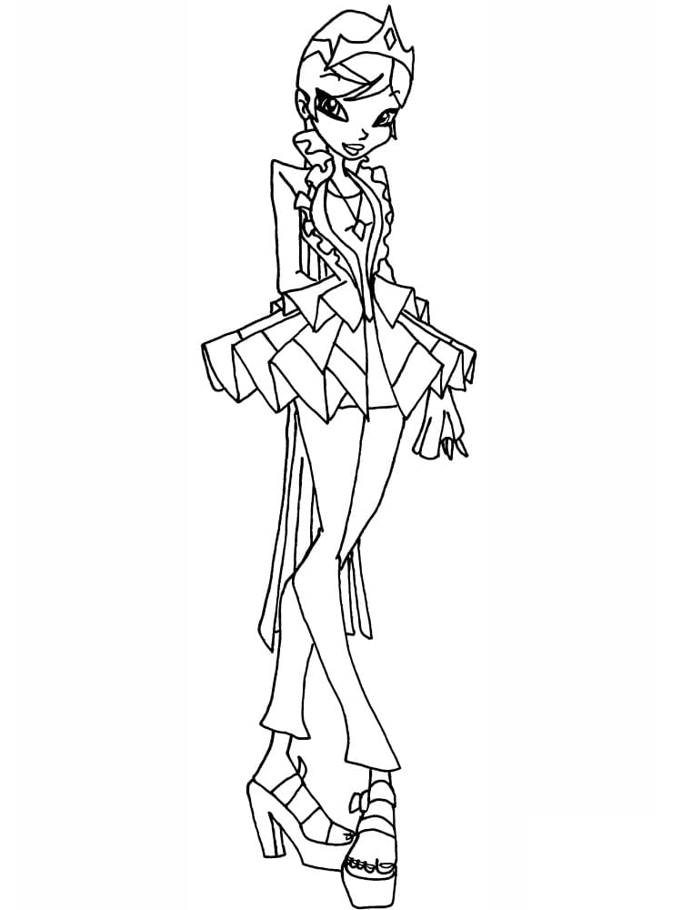 Galatea del Winx Club da colorare