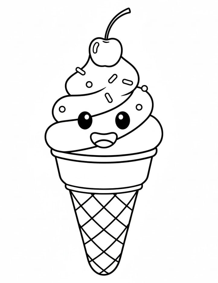 Gelato Facile da colorare