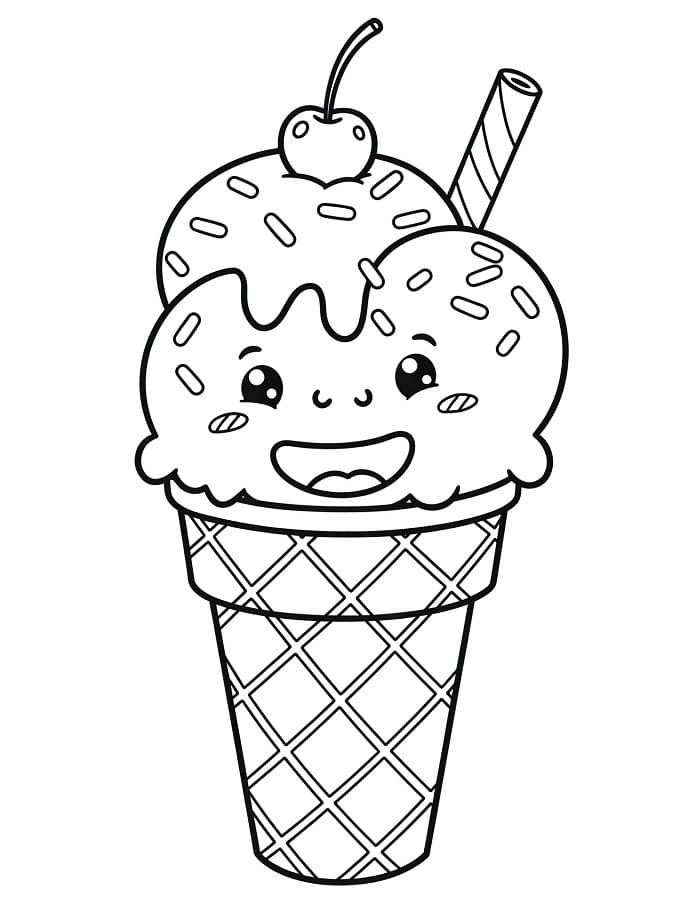 Gelato Gratuito da colorare