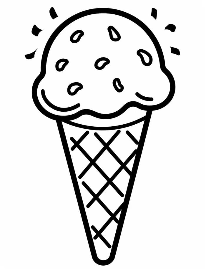 Gelato Immagine Gratis da colorare