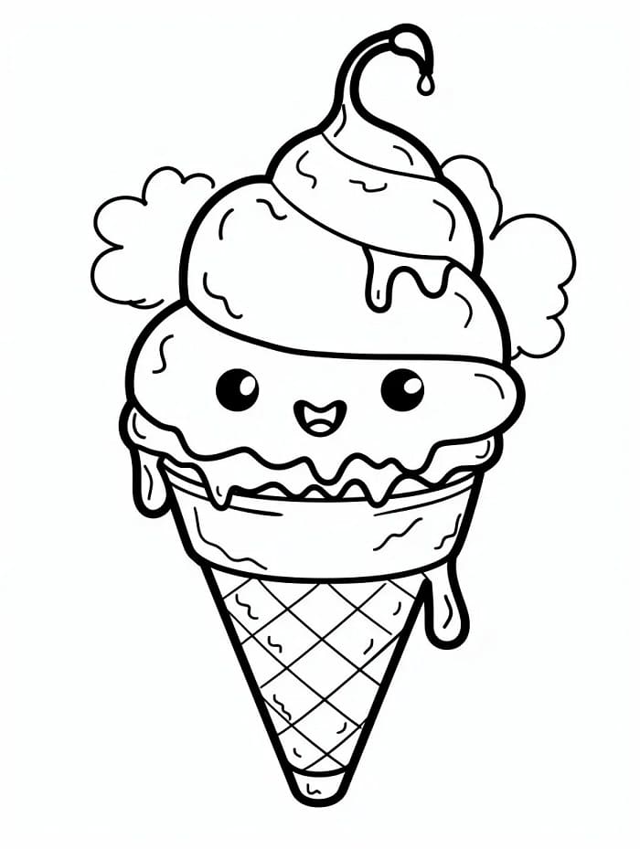 Gelato Regalo da colorare
