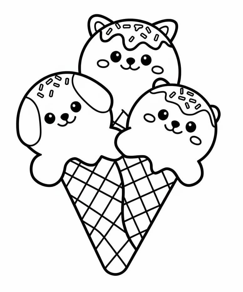 Gelato Rinfrescante da colorare