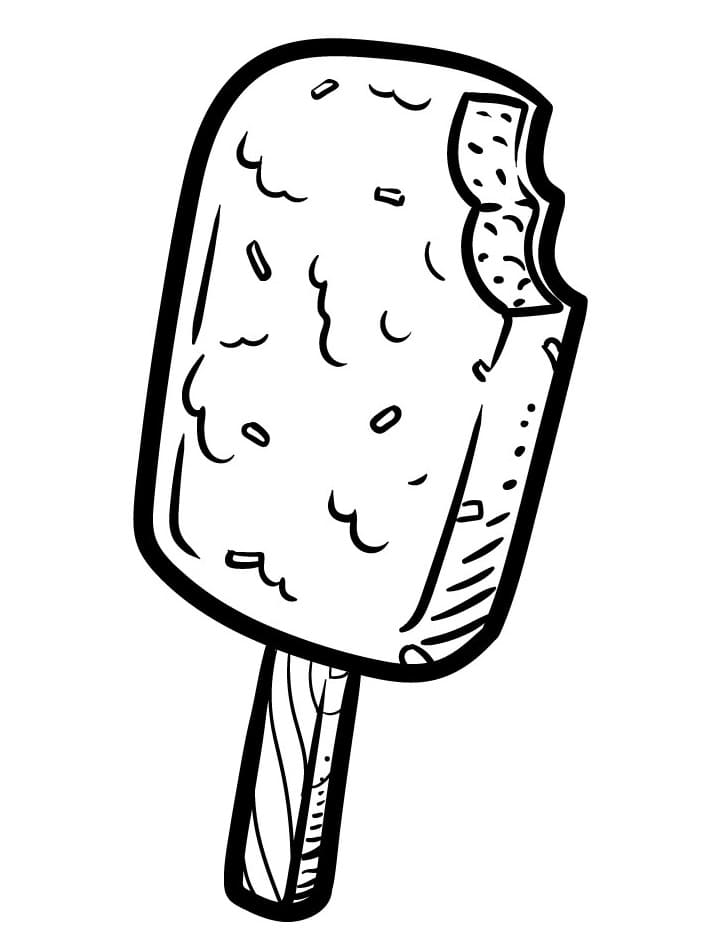 Gelato Stampabile per Bambini da colorare