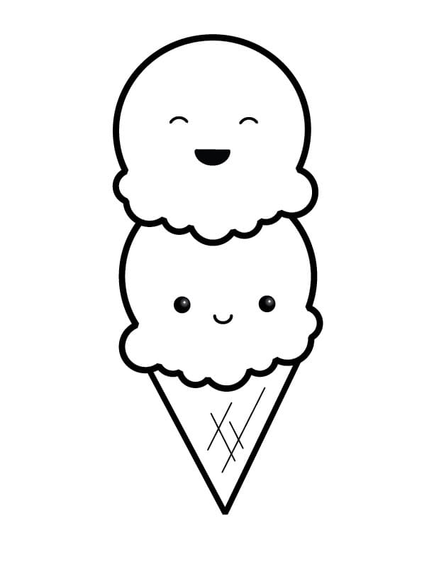 Gelato per Bimbi di 5 Anni da colorare