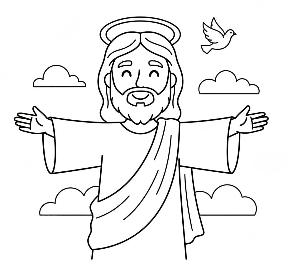 Gesù biblico da colorare