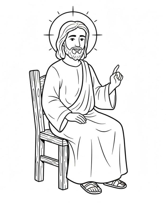 Gesù da stampare gratuitamente da colorare