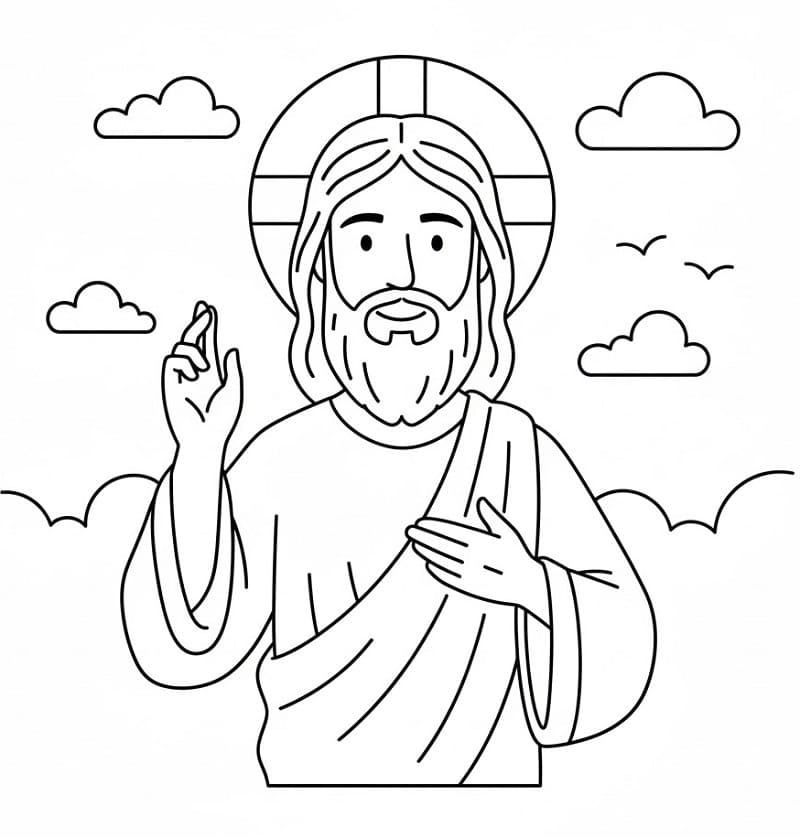 Gesù da stampare da colorare