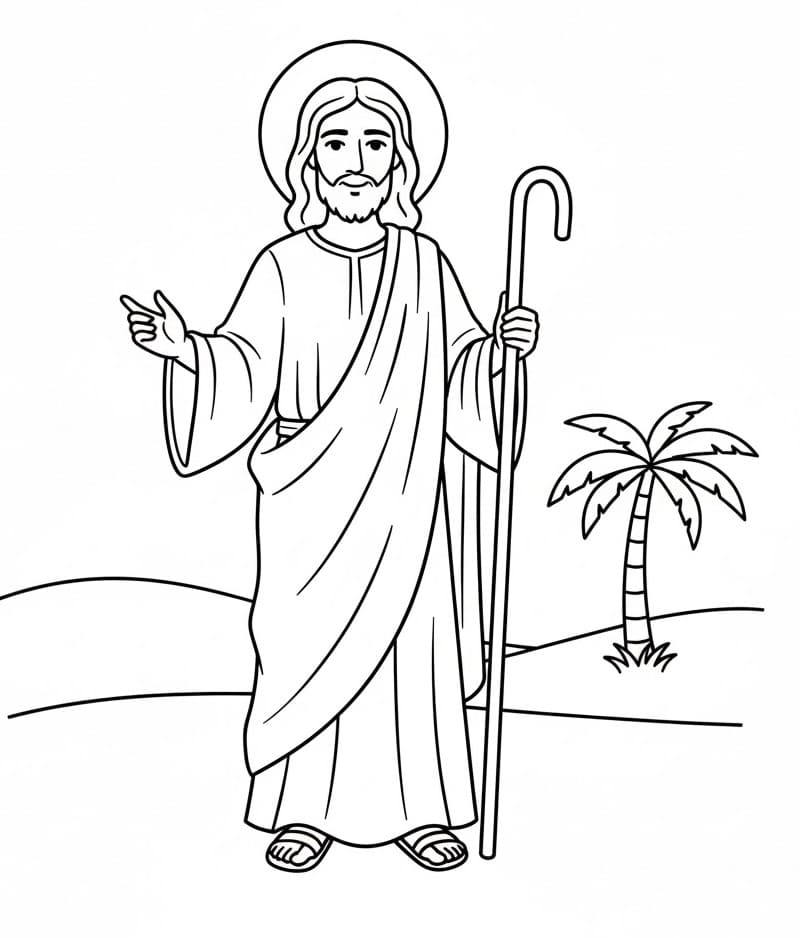 Gesù della Bibbia da colorare