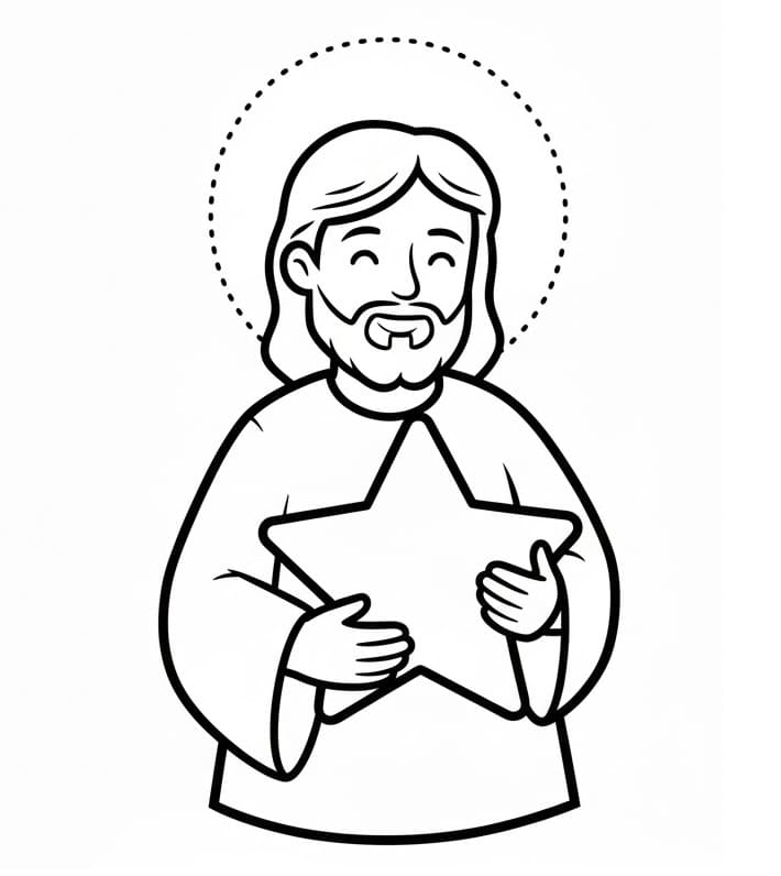 Gesù gratis in formato stampabile da colorare