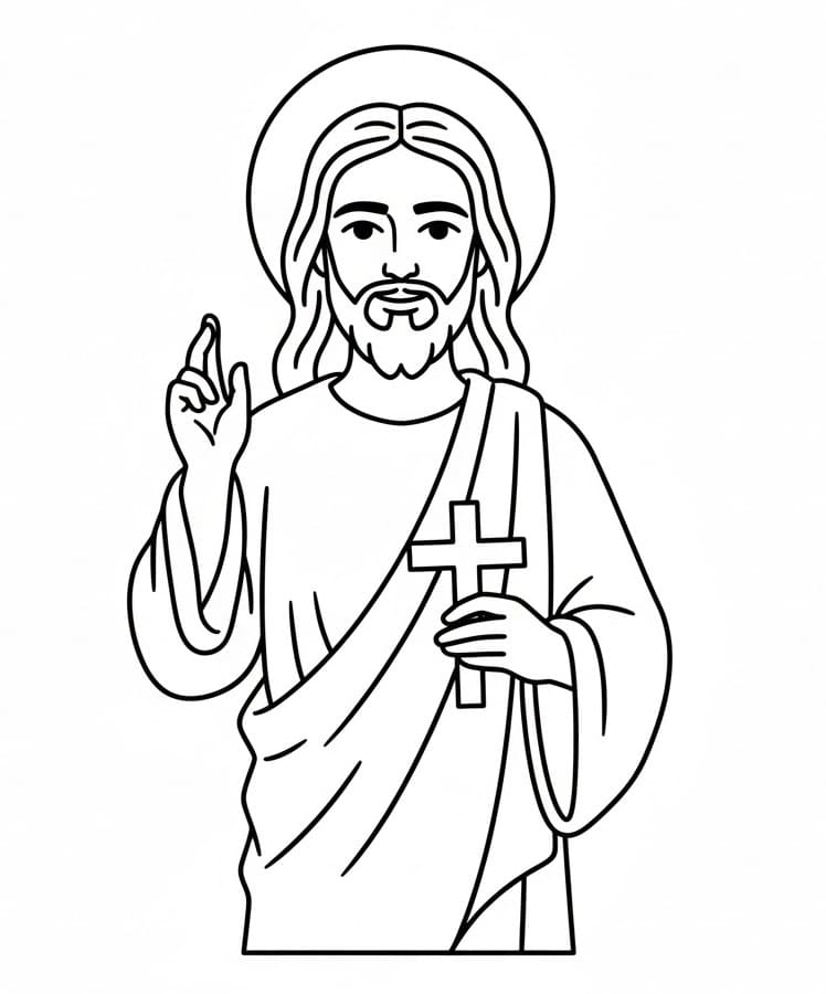 Gesù gratis da colorare