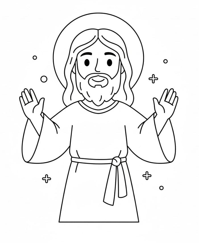 Gesù gratuito per i bambini da colorare