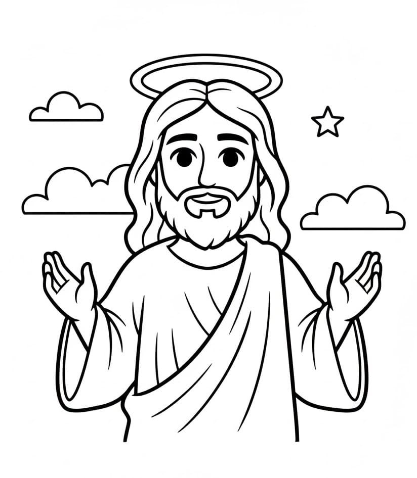 Gesù gratuito da colorare
