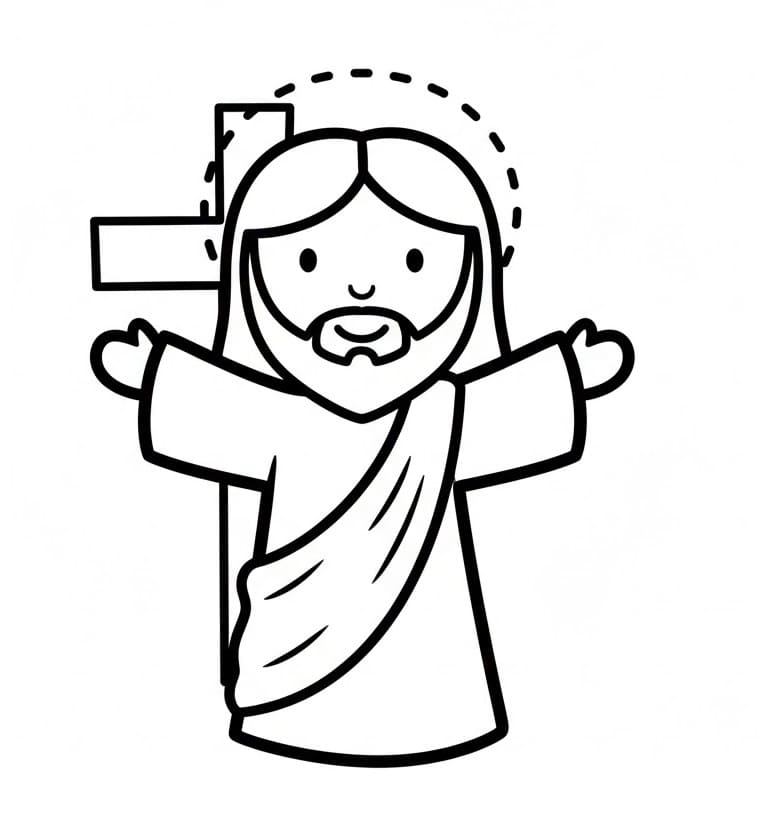 Gesù per bambini da colorare