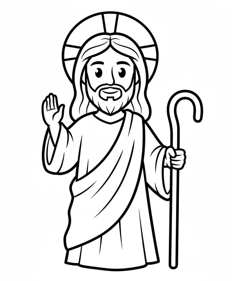 Gesù senza costo da colorare