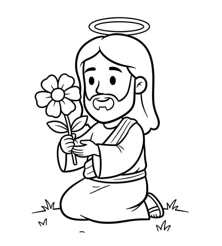 Gesù stampabile gratis disponibile da colorare