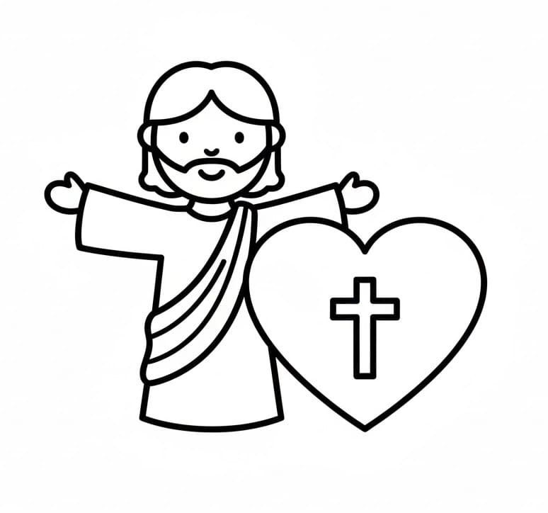 Gesù stampabile senza costo da colorare