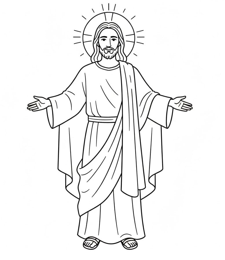 Gesù da colorare