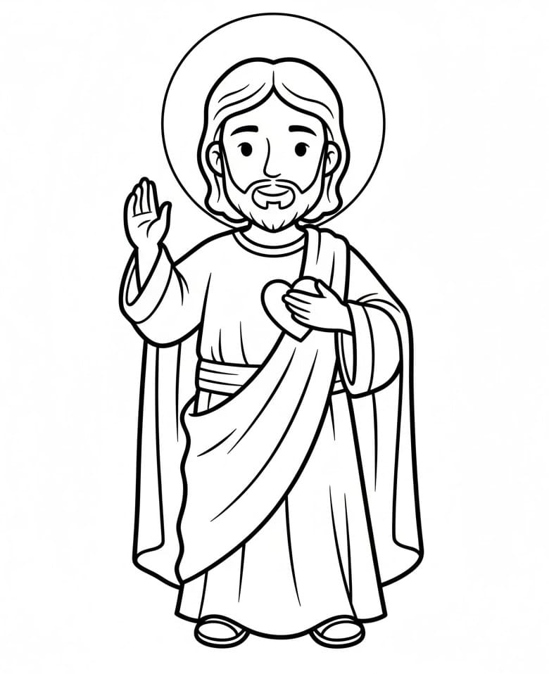 Gesù straordinario da colorare