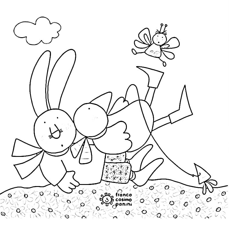 Giulio Coniglio Animato da colorare