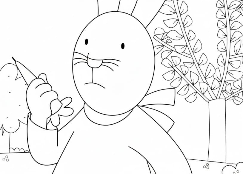 Giulio Coniglio Base da colorare