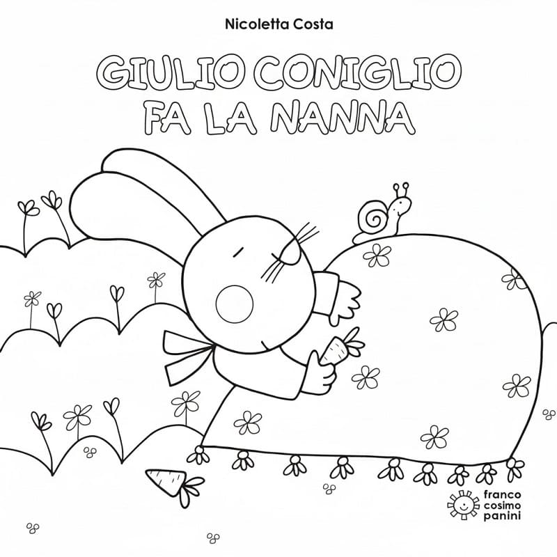 Giulio Coniglio Divertente da colorare