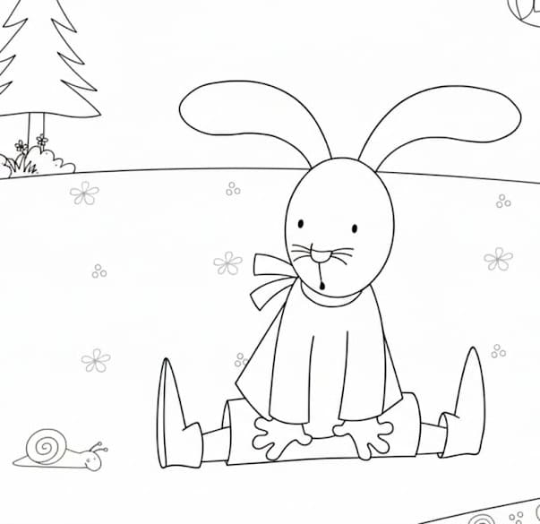 Giulio Coniglio Facile da colorare