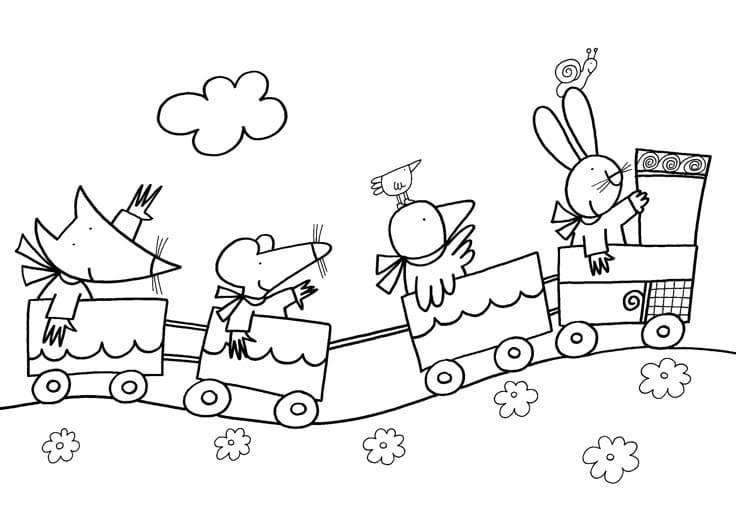 Giulio Coniglio Gratis per Bambini da colorare