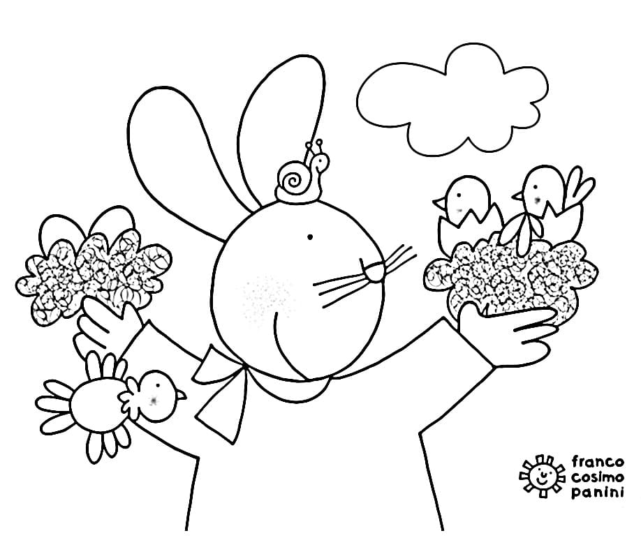 Giulio Coniglio Gratuito da colorare