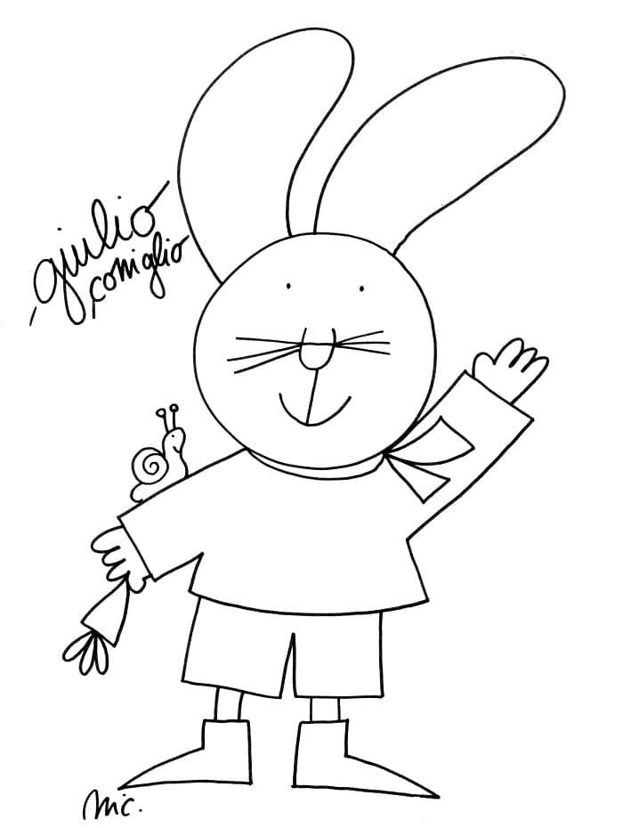 Giulio Coniglio Immagine Stampabile da colorare