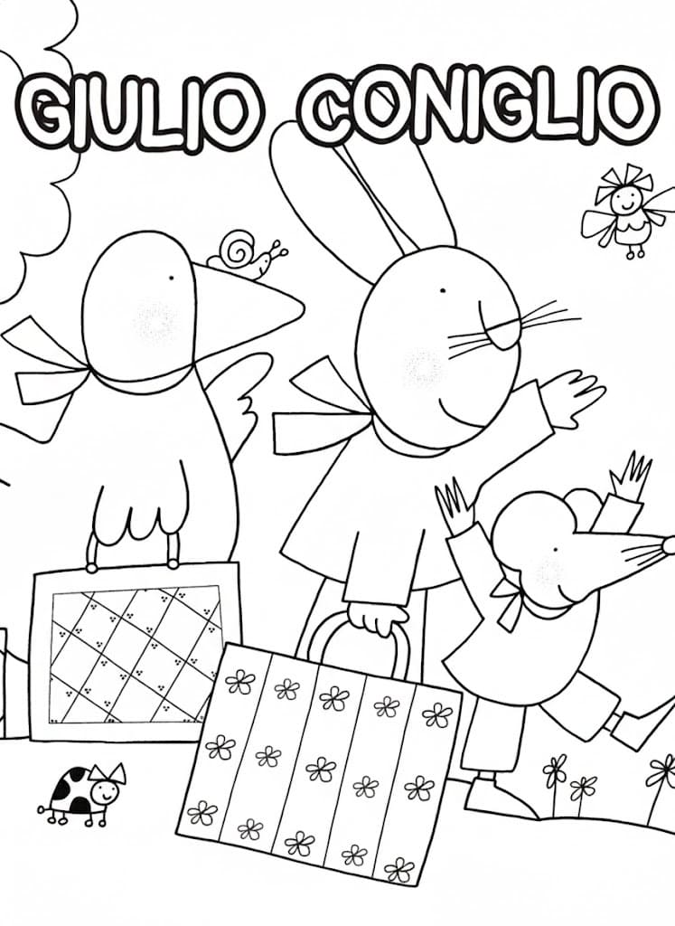 Giulio Coniglio Regalo da colorare