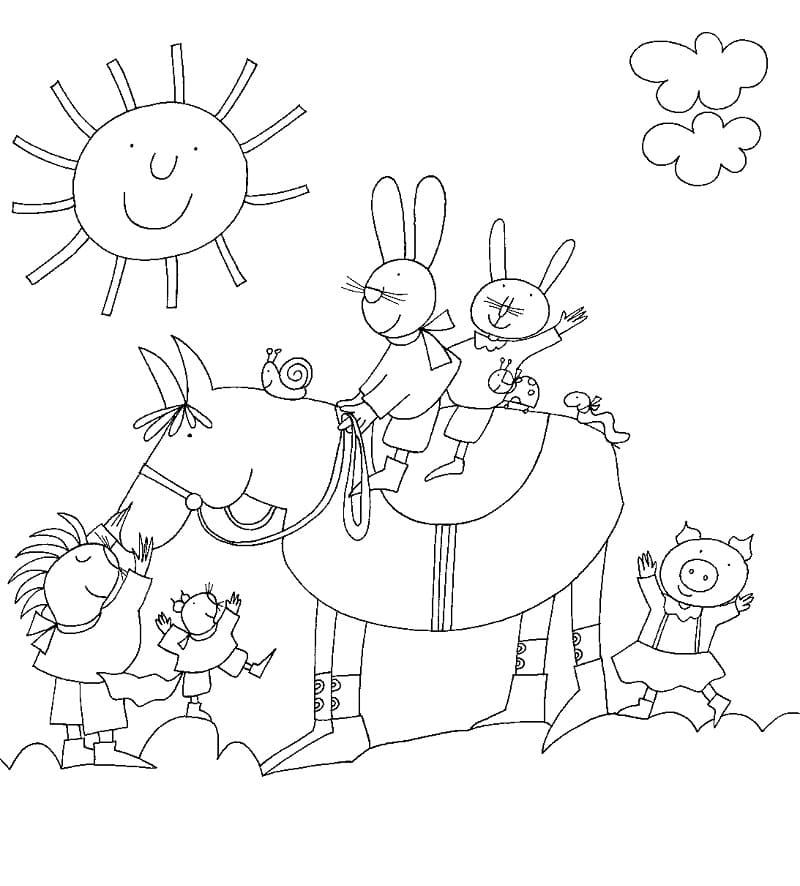 Giulio Coniglio Stampabile per Piccoli da colorare