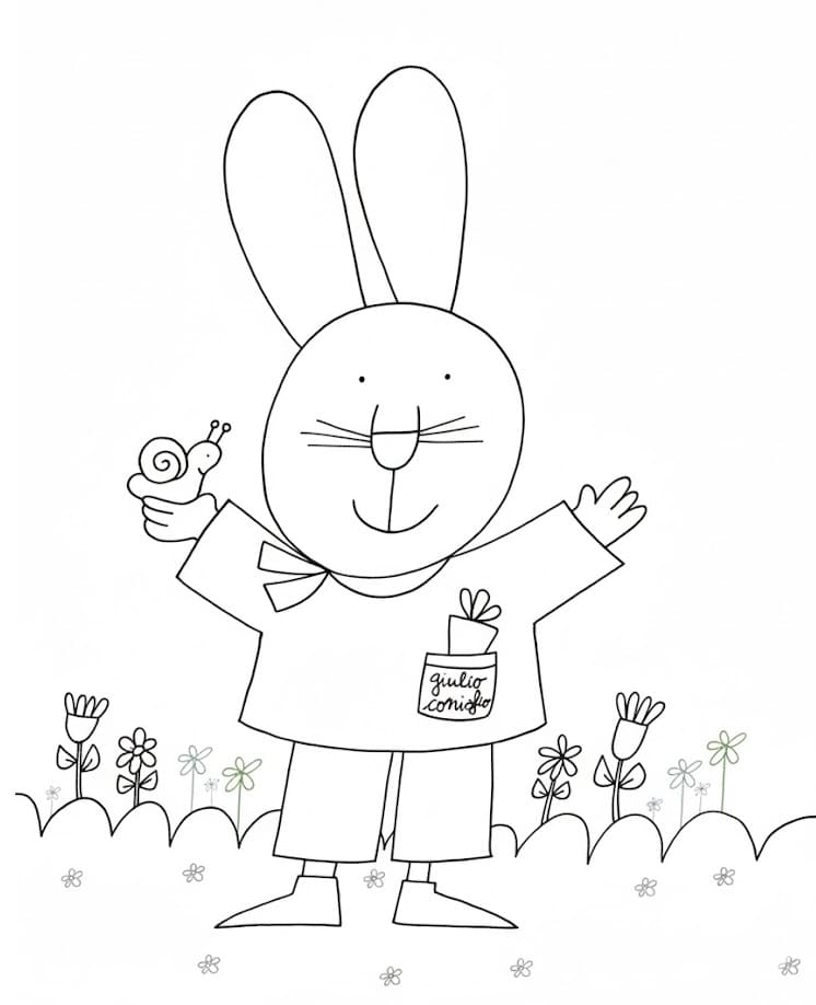 Giulio Coniglio da colorare