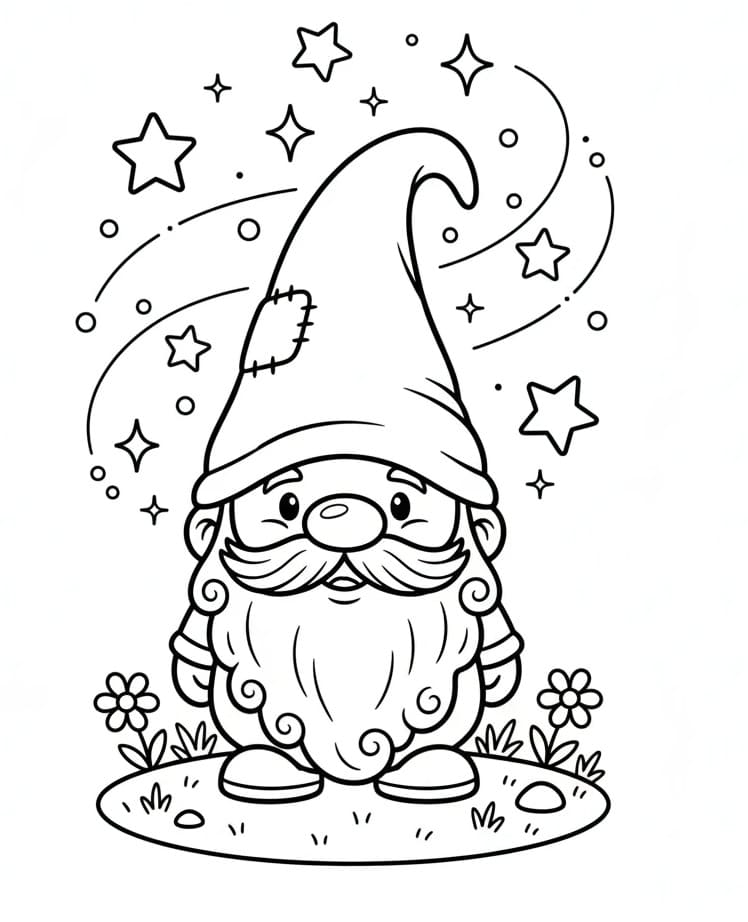 Gnomo Adorabile da colorare
