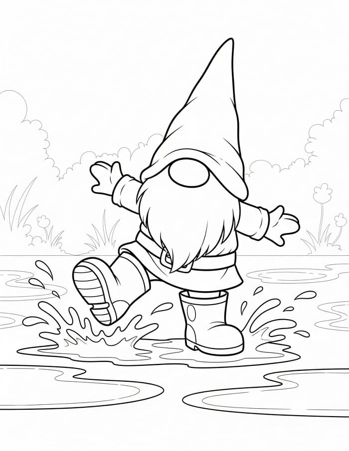 Gnomo Carino da colorare