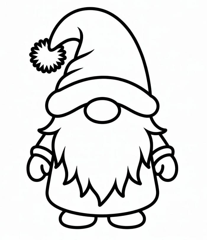 Gnomo Semplice da colorare