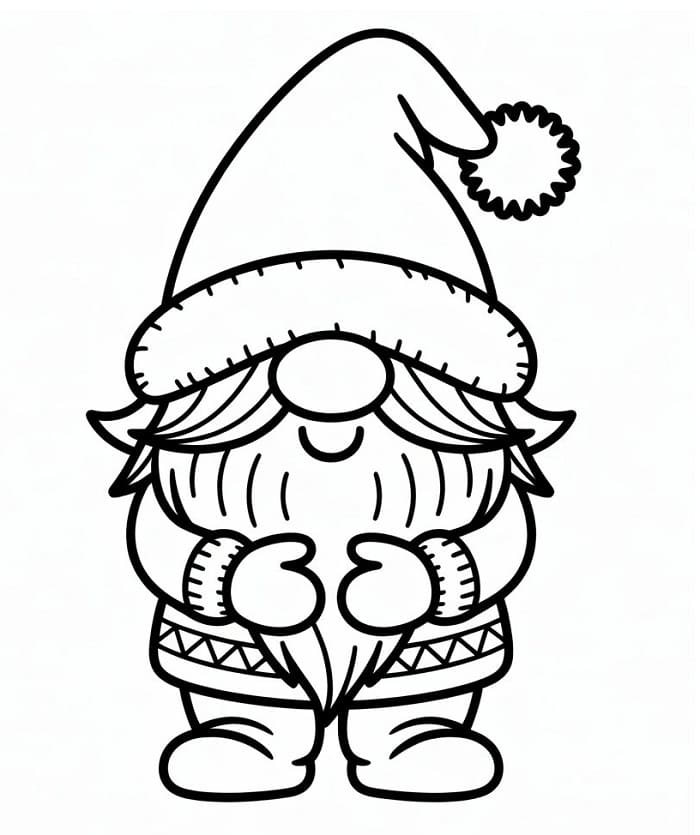 Gnomo Sorridente da colorare